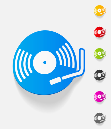 realistic design element. turntableのイラスト素材