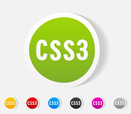 realistic design element. CSS3のイラスト素材