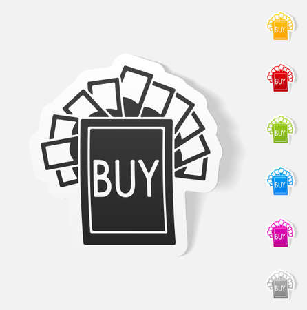 realistic design element. buy signのイラスト素材