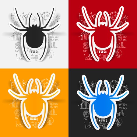 Drawing business formulas: spidersのイラスト素材
