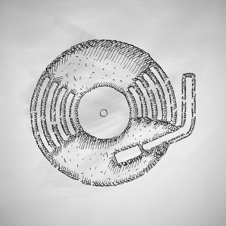 turntable iconのイラスト素材
