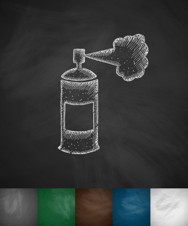 police pepper spray icon. Hand drawn illustrationのイラスト素材