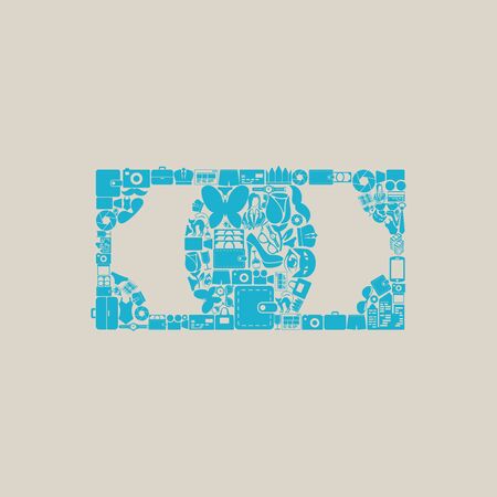 money icon by many symbolsのイラスト素材