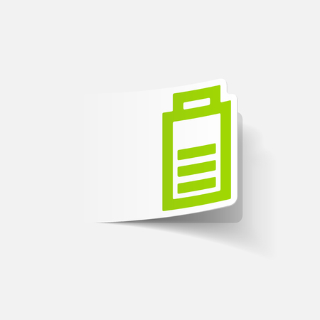 realistic design element: charge the batteryのイラスト素材