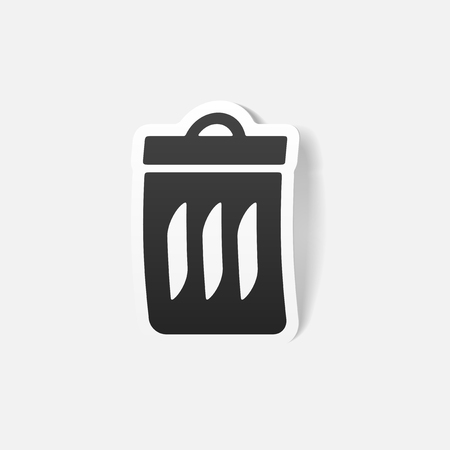 realistic design element: trash canのイラスト素材