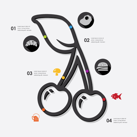 restaurant infographicのイラスト素材