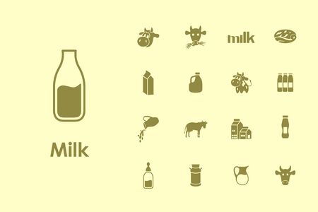 It is a set of milk simple web iconsのイラスト素材