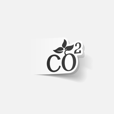 realistic design element: co2 sign dioxideのイラスト素材