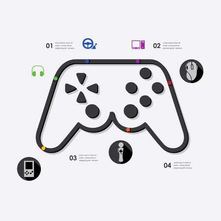 game infographicのイラスト素材
