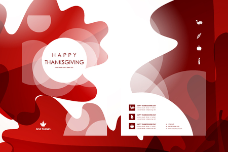 Set of brochure, poster templates in autumn style. Beautiful design and layoutのイラスト素材