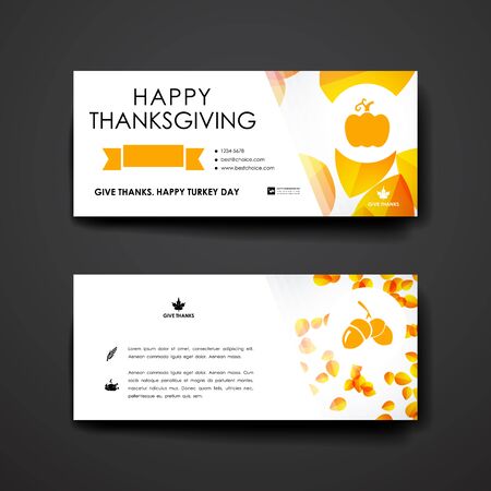 Set of modern design banner template in autumn style. Beautiful design and layoutのイラスト素材