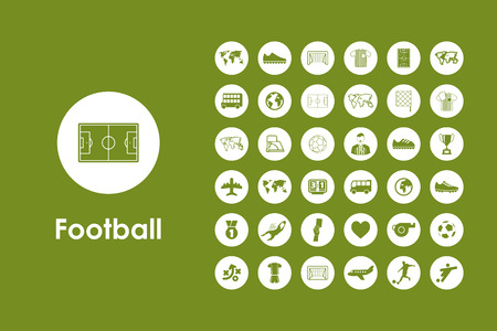 It is a set of football simple web iconsのイラスト素材