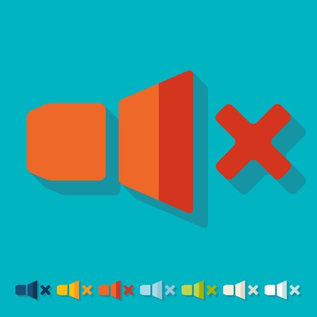 Flat design: sound offのイラスト素材