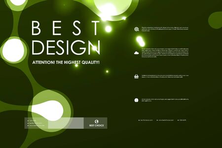 Set of brochure, poster templates in neon molecule structure style. Beautiful design and layoutのイラスト素材