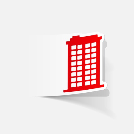 realistic design element: buildingのイラスト素材