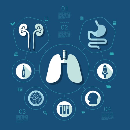 medicine flat infographicのイラスト素材