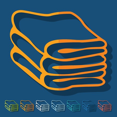 Flat design: towelsのイラスト素材