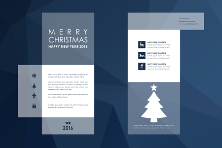 Set of brochure, poster templates in Christmas style. Beautiful design and layoutのイラスト素材