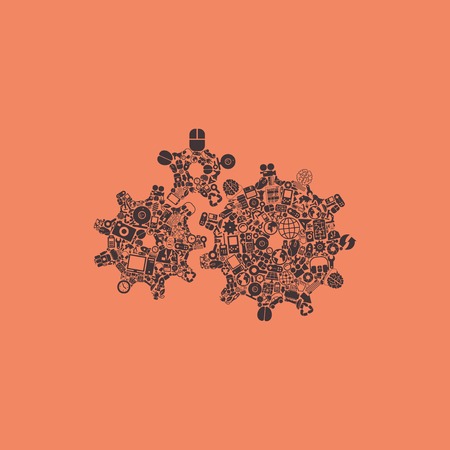cogwheel iconのイラスト素材