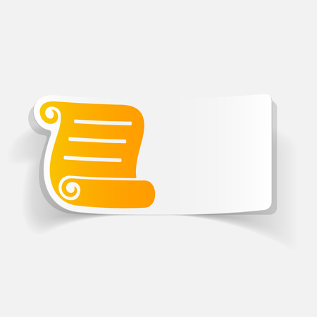 realistic design element: blank paperのイラスト素材