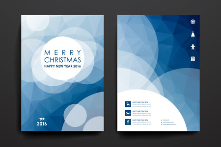 Set of brochure, poster templates in Christmas style. Beautiful design and layoutのイラスト素材