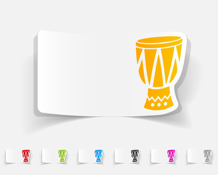 realistic design element. drumのイラスト素材