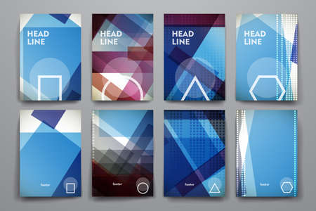 Set of brochure, poster templates in abstract style. Beautiful design and layout