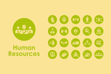 It is a set of human resources simple web iconsのイラスト素材