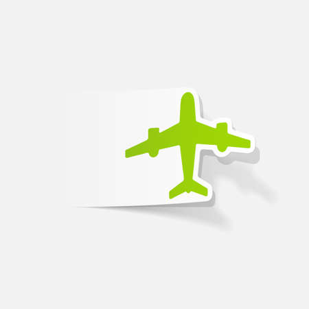 realistic design element: planeのイラスト素材