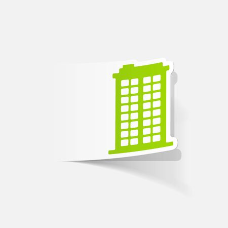 realistic design element: buildingのイラスト素材