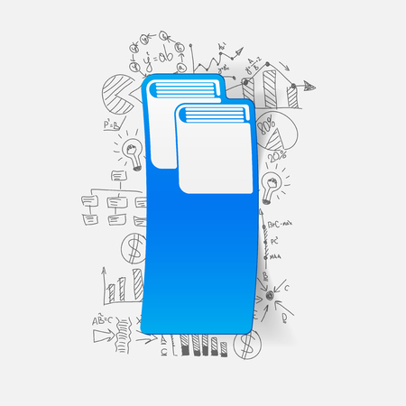 Drawing business formulas: bookのイラスト素材