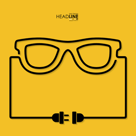 Connection flat line design  fashion. Minimalism outline conceptのイラスト素材