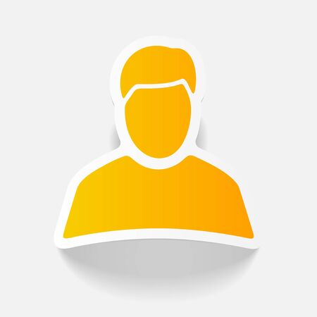 realistic design element: manのイラスト素材