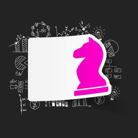 drawing business formulas. chessのイラスト素材