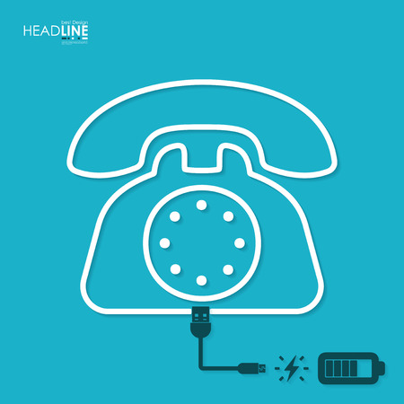 Connection flat line design delivery. Minimalism outline conceptのイラスト素材