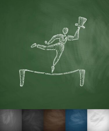 balancer icon. Hand drawn vector illustration. Chalkboard Designのイラスト素材