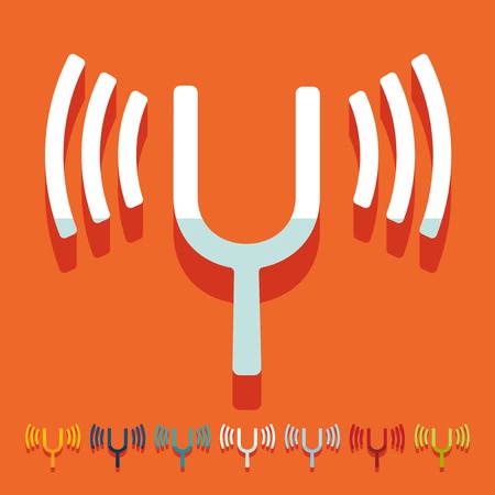 Flat design: tuning-forkのイラスト素材