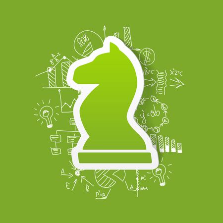 Drawing business formulas: chessのイラスト素材