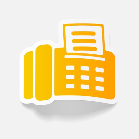 realistic design element: faxのイラスト素材