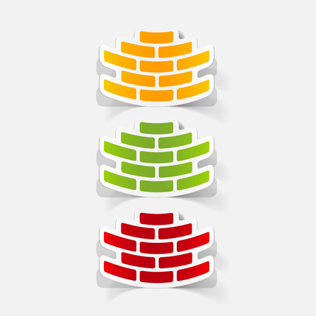 realistic design element: brickworkのイラスト素材