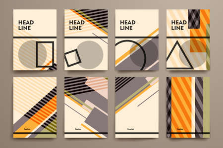 Set of brochure, poster templates in abstract background style. Beautiful design and layout