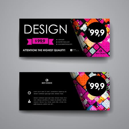 Set of modern design banner template in abstract background style. Beautiful design and layoutのイラスト素材