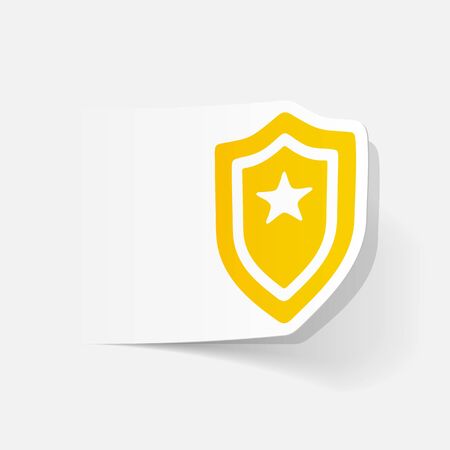 realistic design element. police badgeのイラスト素材