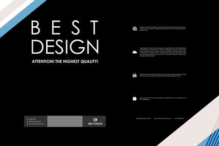 Set of brochure, poster templates in abstract background style. Beautiful design and layoutのイラスト素材