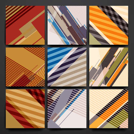 Set of brochure, poster templates in abstract background style. Beautiful designのイラスト素材