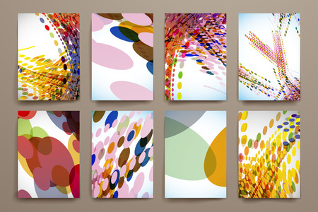 Set of brochure, poster templates in abstract background style. Beautiful design and layoutのイラスト素材