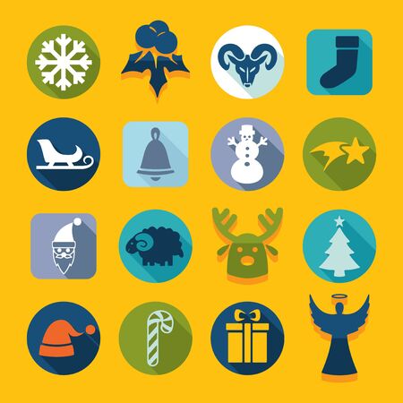 Set of Christmas iconsのイラスト素材