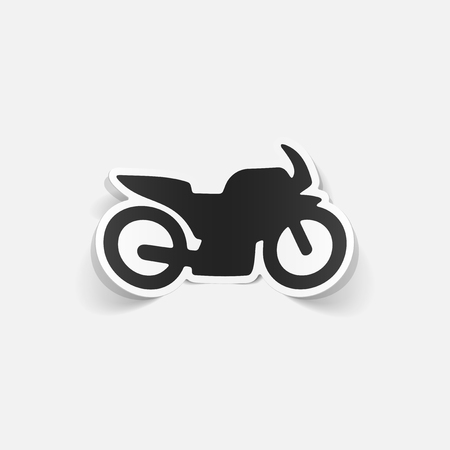 realistic design element: motorcycleのイラスト素材