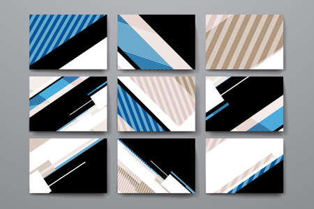 Set of brochure, poster templates in abstract background style. Beautiful design