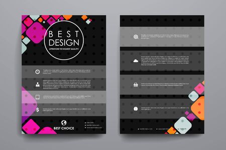 Set of brochure, poster templates in abstract background style. Beautiful design and layoutのイラスト素材